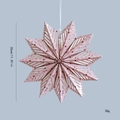 Pink 3D paper star snowflake hanging decoration 30cm for Christmas party window - 30cm Pink 3D Multi-Point Star