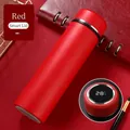 Red smart vacuum flask with LED temperature display and matte stainless steel finish - 16oz / 316 Red / Smart Temp Display