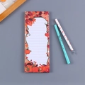 Magnetic notepad with autumn pumpkin and maple leaf patterns for fridge or desk memo - Pumpkin / 23*9