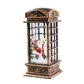 Vintage Bronze-Weihnachtslaterne mit Weihnachtsmann-Motiv und LED-Lichtdekoration - Bronze Weihnachtsmann