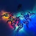 Multicolor LED ghost string lights with transparent battery box for Halloween decor - White Ghost-Multicolor