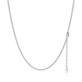 Classic silver-tone stainless steel Figaro chain necklace with lobster clasp and extender - Steel Color Fine Chain Only
