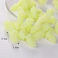 Miniature yellow grape charms for DIY crafts with 2.5cm by 1.4cm size detail - Green