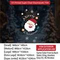 Christmas Santa static window sticker size chart with five available height specifications - Small 40x80cm / SDHZUV-15C Santa Claus