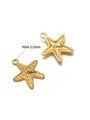 Gold-plated stainless steel starfish charms in 23mm and 20mm sizes for jewelry making - 20*23mm Starfish / Gold