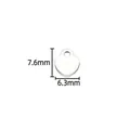 Poliertes Herz-Edelstahlanhänger 7,6x6,3mm für DIY Schmuckherstellung Zubehör - Herz 7.6mm