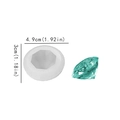 Siliconen mal voor gefacetteerde diamanten met edelsteen, afmeting 4,9 cm x 3 cm - Kleine diamant met puntbodem