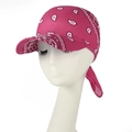 Rose pink paisley bandana baseball cap with tie-back detail and adjustable fit - Rose Red / One Size