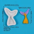Mermaid tail silicone mold for fondant and resin featuring detailed fish scale texture - Small Mermaid Tail (40g) / Gray