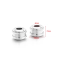 Polished silver stainless steel spacer bead with 10mm outer diameter for DIY jewelry - 10*7*4mm Smooth Hole Bead / Steel