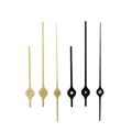 DIY quartz clock movement hands set with minimalist gold and black aluminum pointers - Black