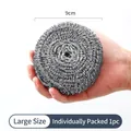 Grote 9cm roestvrijstalen schuurspons met compacte ronde structuur voor de keuken - 40g Enkel (9cm Diameter) Individuele Verpakking