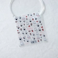 Stickers à ongles lapin mignon TS-2868 avec motifs de cœurs rouges et de fraises - Lapin de Jade Exquis (TS-2868)