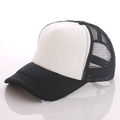 Cappellino trucker classico bianco e nero con fronte in schiuma per loghi personalizzati - Regolabile / Nero & Bianco
