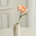Handmade crochet pink tulip flower bouquet for teachers day gift home decoration - Blooming Tulip (Single) / Chrysanthemum Pink