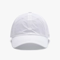 Men's breathable quick-dry white sports baseball cap with side laser-cut ventilation - Adjustable / White