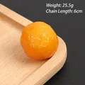 Realistischer Orangen-Anhänger mit detaillierter Schalenstruktur für Dekorationen - Süßkartoffelball (ohne Schnalle)