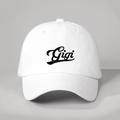 Gorra de béisbol de algodón blanco con bordado Gigi negro y correa ajustable posterior - Ajustable / Blanco