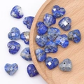 Lapis Lazuli heart shaped faceted stone beads for DIY jewelry making accessories - Single Piece / Lapis Lazuli