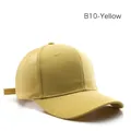 Classic yellow cotton twill baseball cap with curved brim and six-panel design - Yellow