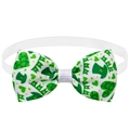 Papillon per animali San Patrizio con stampe di cuori e cappelli verdi su nastro - Stampa Cilindro Festival (BT141-A-6)