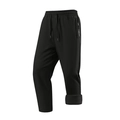 Herren Thermohose mit Sherpa-Fleece-Futter, Gummizug und RUNNING Reißverschlusstaschen - XS / Schwarz