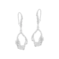 Pendientes de aro huecos con textura irregular de plata de ley S925 para mujer plata - Plata 925 / Plata