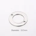 Distanziatore rotondo in acciaio da 19,5mm con due fori per borse e gioielleria - Acciaio Doppio Foro 20mm (KLJ383-Z)