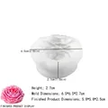 Pfingstrose Silikonform für Seife und Kerzen mit fertigem rosa Blumenmodell als Beispiel - Pfingstrose-Klein