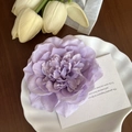 Grande pince à cheveux pivoine violette pour femme sur une élégante assiette en céramique - 12# Pivoine Violet Clair