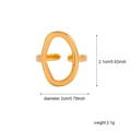 Unregelmäßiger organischer Goldring aus Edelstahl mit Maßangaben und geringem Gewicht - JR245-Unregelmäßiges Oval