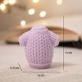 Purple sweater shaped Christmas scented candle with dimensions 4.5cm by 6cm - Purple Sweater - Lavender