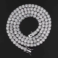 Platinum Plated Necklace / Width 4mm, Length 40cm / Silver