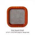 Square walnut wood jewelry display tray with grey velvet lining 10x10x1.7cm - Grey 10*10cm Solid Wood Tray
