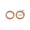 1.0mm x 6mm 18K gold plated stainless steel open jump ring for jewelry making - 1x6mm