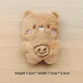 Detail shot of brown plush bear accessory measuring 7.5cm tall and 5.5cm wide - Full Body Brown Bear