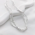 Distanziatori minimalisti in ematite argento con texture irregolare in argento fuso - Perla di Pietra Piatta (11#) / 2*4mm / Argento
