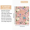 2026 A5 weekly planner with pink floral butterfly cover and spiral binding - Rosy Clouds (2026)