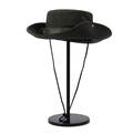 Dark green wide brim outdoor bucket hat with adjustable windproof drawstring and metal vents - Army Green