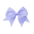 Handmade light purple grosgrain ribbon bow hair clip with double-wing swallowtail for girls - Light Purple
