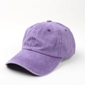 Classic purple washed cotton baseball cap with a vintage distressed finish for a retro look - Adjustable / Light Purple