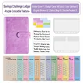 Purple crocodile pattern A6 budget binder set with cash envelopes and budget sheets - Full Set A6 Money Saving Binder-Crocodile-Purple