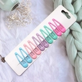 Colorful 10-piece geometric hair clip set in pastel candy tones for girls and women - Macaron Color Metal Hair Clips 10Pcs Set (L2)