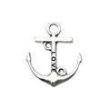 Silver vintage anchor pendant with LOVE engraving for DIY nautical jewelry making - LOVE Engraved Anchor (4375) / 1 Piece/Pack (20x22mm) / Antique Silver