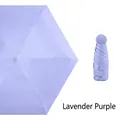 Mini portable UV umbrella in taro purple finish showing open and folded states - Lavender Purple (Plain Mini)