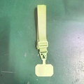 Adjustable light green nylon phone lanyard strap with metal hook and plastic insert - Light Green
