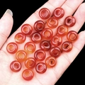 Natural red agate donut beads with unique textures for DIY jewelry making - 6x12mm Red Agate (Single)