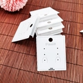 White textured jewelry display cards for earrings with S925 silver needle text - 5*6cm