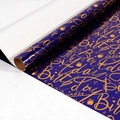 Deep purple birthday gift wrapping paper roll with gold Happy Birthday lettering - Birthday Series - Blue Gold Letters/Roll