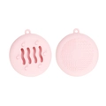 Roze siliconen make-up spons opbergdoos met ademende textuur voor reizen en reinigen - Roze